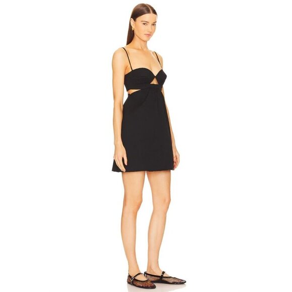 Adriana Degreas Matelasse Cotton Blend Short Dress Black Womens Size Medium - Picture 4 of 11